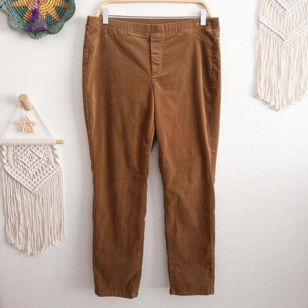 J. Jill Brown Corduroy Comfortable Classic Trouser  Pants Size Medium